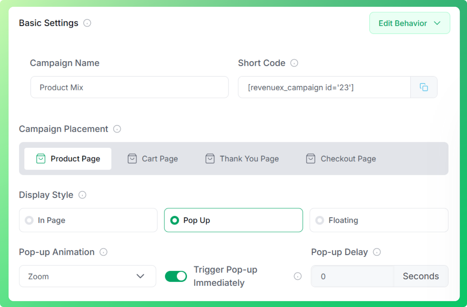 Strategic campaign placement for product mix and match