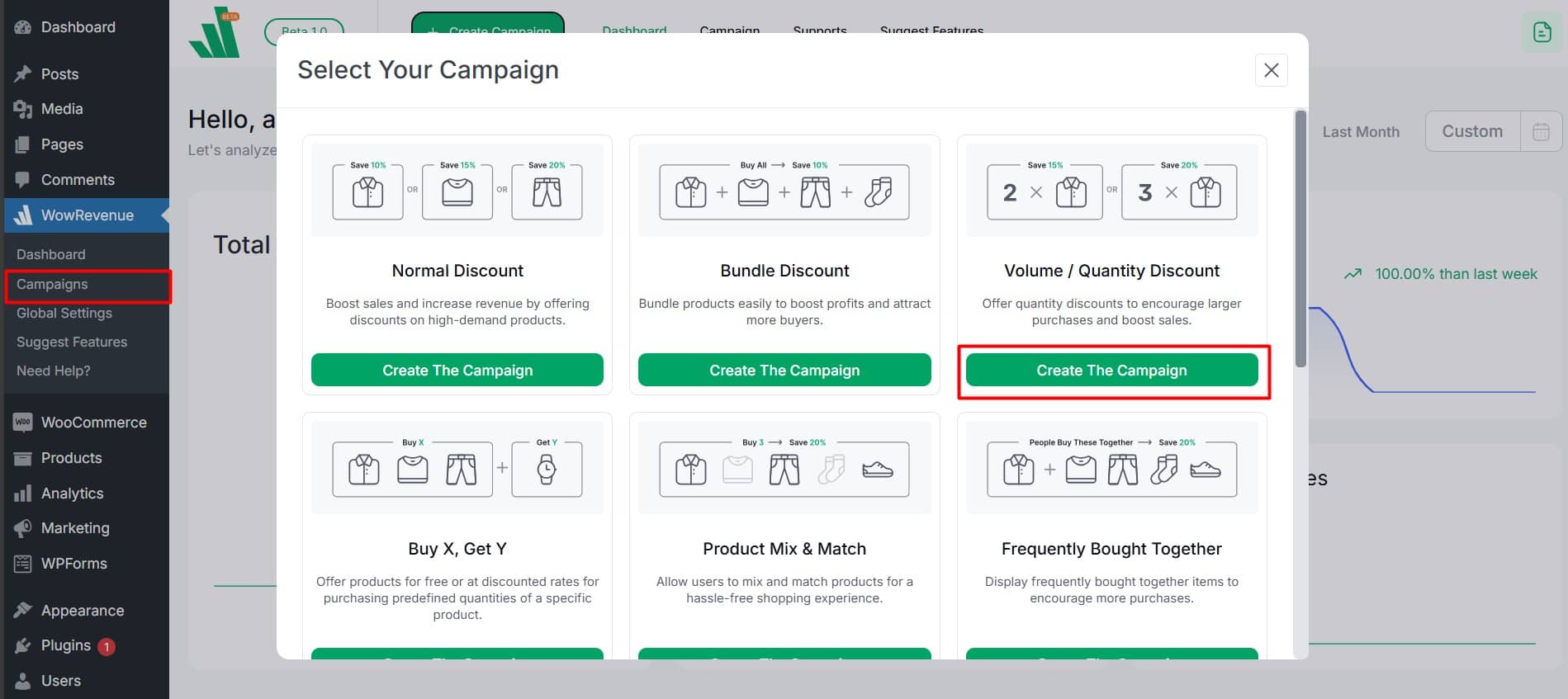 Volume Quantity Discount Campaign