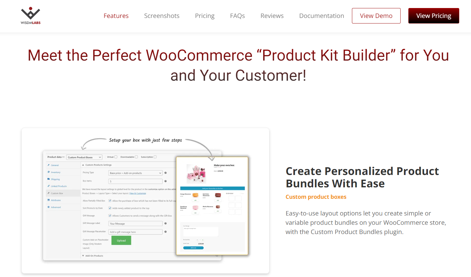 WISDM Custom Product Boxes for WooCommerce plugin