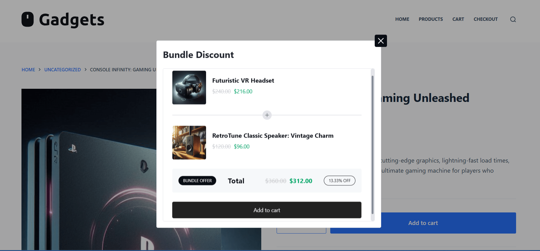 bundle discounts in WooCommerce