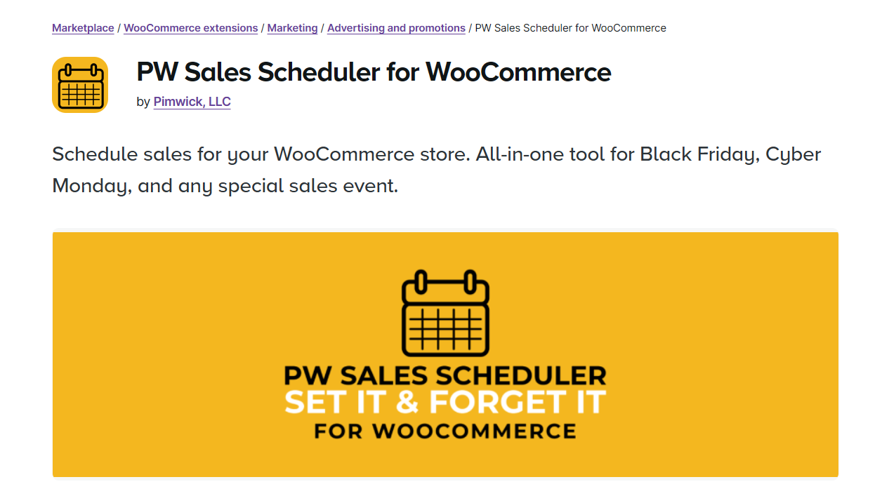 PW sales scheduler plugin