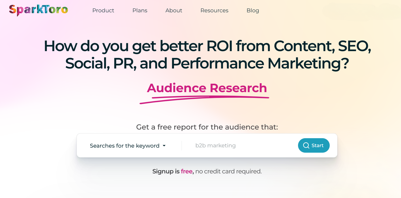 conduct audience research with sparktoro